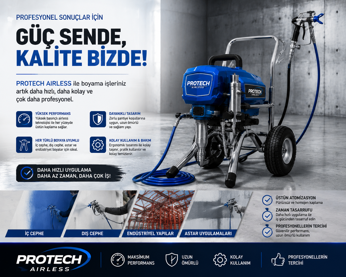 395 Elektrikli Airless Boya Makinası Teknik Servis, Bakım ve Onarım